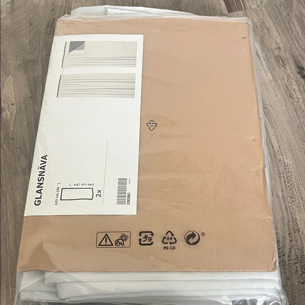 2 IKEA GLANSNAVA Blackout Curtain Liner Panels